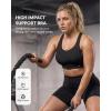 image:imageYvette Front Zip Sports Bra for Women High Support Full Coverage Workout Bra with SewnIn Molded Cups Wide UnderbandBlack