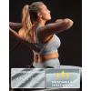 image:imageYvette Front Zip Sports Bra for Women High Support Full Coverage Workout Bra with SewnIn Molded Cups Wide UnderbandGrey