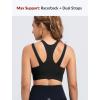 image:imageYvette Front Zipper Sports Bras for Women High Support Double Straps Plus Size Sports Bra with Sewn in PadsBlack3XL Plus