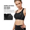 image:imageYvette High Impact Sports Bras for Women Sewnin Pads Racerback Workout Bra for Running HIIT Large Breast Support ADDD CupsBlack