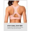 image:imageYvette High Impact Sports Bras for Women Sewnin Pads Racerback Workout Bra for Running HIIT Large Breast Support ADDD CupsPink