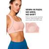 image:imageYvette High Impact Sports Bras for Women Sewnin Pads Racerback Workout Bra for Running HIIT Large Breast Support ADDD CupsPink