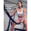 image:imageYvette High Impact Sports Bras for Women Sewnin Pads Racerback Workout Bra for Running HIIT Large Breast Support ADDD CupsWhite