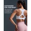 image:imageYvette High Impact Sports Bras for Women Sewnin Pads Racerback Workout Bra for Running HIIT Large Breast Support ADDD CupsWhite