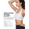 image:imageYvette High Impact Sports Bras for Women Sewnin Pads Racerback Workout Bra for Running HIIT Large Breast Support ADDD CupsWhite