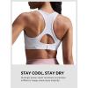 image:imageYvette High Impact Sports Bras for Women Sewnin Pads Racerback Workout Bra for Running HIIT Large Breast Support ADDD CupsWhite