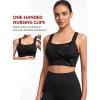image:imageYvette Nursing Sports Bra for Women High Support Breastfeeding Running Bra Plus Size with Adjustable Straps Padded Plus SizeBlack