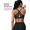 image:imageYvette Sports Bra High Impact Adjustable Criss Cross Back Full Support for Large Bust No BounceBlue Grey