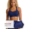 image:imageYvette Sports Bra High Impact Adjustable Criss Cross Back Full Support for Large Bust No BounceBright Navy Blue