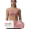 image:imageYvette Sports Bra High Impact Adjustable Criss Cross Back Full Support for Large Bust No BouncePastel Pink