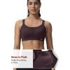 image:imageYvette Sports Bra High Impact Adjustable Criss Cross Back Full Support for Large Bust No BounceReddish Brown