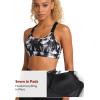 image:imageYvette Sports Bra High Impact Adjustable Criss Cross Back Full Support for Large Bust No BounceWhite Printed