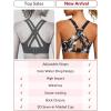 image:imageYvette Sports Bra High Impact Adjustable Criss Cross Back Full Support for Large Bust No BounceWhite Printed