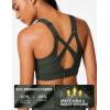 image:imageYvette Sports Bras for Women High Impact Support Sleek VNeck with Adjustable Criss Cross Straps for RunningampWorkoutDark Green