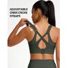 image:imageYvette Sports Bras for Women High Impact Support Sleek VNeck with Adjustable Criss Cross Straps for RunningampWorkoutDark Green