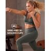 image:imageYvette Sports Bras for Women High Impact Support Sleek VNeck with Adjustable Criss Cross Straps for RunningampWorkoutDark Green