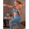 image:imageYvette Sports Bras for Women High Impact Support Sleek VNeck with Adjustable Criss Cross Straps for RunningampWorkoutLake Blue