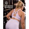image:imageYvette Sports Bras for Women High Impact Support Sleek VNeck with Adjustable Criss Cross Straps for RunningampWorkoutLight Purple