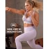 image:imageYvette Sports Bras for Women High Impact Support Sleek VNeck with Adjustable Criss Cross Straps for RunningampWorkoutLight Purple