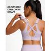 image:imageYvette Sports Bras for Women High Impact Support Sleek VNeck with Adjustable Criss Cross Straps for RunningampWorkoutLight Purple