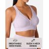 image:imageYvette Sports Bras for Women High Impact Support Sleek VNeck with Adjustable Criss Cross Straps for RunningampWorkoutLight Purple
