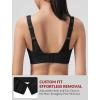 image:imageYvette Sports Bras for Women with Adjustable Straps High Impact Support Running Bra Wireless Front Cross Plus Size WorkoutBlack