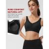image:imageYvette Sports Bras for Women with Adjustable Straps High Impact Support Running Bra Wireless Front Cross Plus Size WorkoutBlack