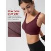 image:imageYvette Sports Bras for Women with Adjustable Straps High Impact Support Running Bra Wireless Front Cross Plus Size WorkoutBurgundy