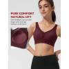 image:imageYvette Sports Bras for Women with Adjustable Straps High Impact Support Running Bra Wireless Front Cross Plus Size WorkoutBurgundy