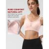 image:imageYvette Sports Bras for Women with Adjustable Straps High Impact Support Running Bra Wireless Front Cross Plus Size WorkoutPink