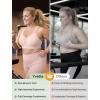 image:imageYvette Sports Bras for Women with Adjustable Straps High Impact Support Running Bra Wireless Front Cross Plus Size WorkoutPink
