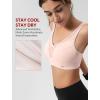 image:imageYvette Sports Bras for Women with Adjustable Straps High Impact Support Running Bra Wireless Front Cross Plus Size WorkoutPink