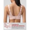 image:imageYvette Sports Bras for Women with Adjustable Straps High Impact Support Running Bra Wireless Front Cross Plus Size WorkoutPink