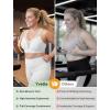 image:imageYvette Sports Bras for Women with Adjustable Straps High Impact Support Running Bra Wireless Front Cross Plus Size WorkoutWhite