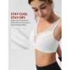 image:imageYvette Sports Bras for Women with Adjustable Straps High Impact Support Running Bra Wireless Front Cross Plus Size WorkoutWhite