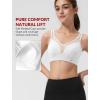 image:imageYvette Sports Bras for Women with Adjustable Straps High Impact Support Running Bra Wireless Front Cross Plus Size WorkoutWhite