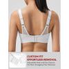 image:imageYvette Sports Bras for Women with Adjustable Straps High Impact Support Running Bra Wireless Front Cross Plus Size WorkoutWhite