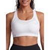 image:imageYvette High Impact Sports Bras for Women Sewnin Pads Racerback Workout Bra for Running HIIT Large Breast Support ADDD CupsWhite