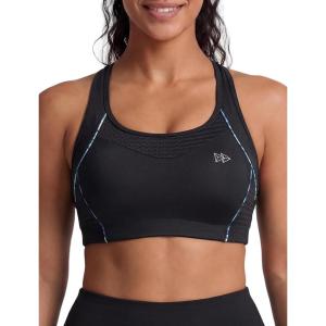 image:imageYvette High Impact Sports Bras for Women Sewnin Pads Racerback Workout Bra for Running HIIT Large Breast Support ADDD CupsBlack