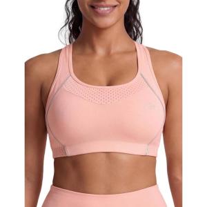 image:imageYvette High Impact Sports Bras for Women Sewnin Pads Racerback Workout Bra for Running HIIT Large Breast Support ADDD CupsPink