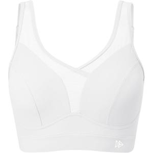 image:imageYvette Sports Bras for Women with Adjustable Straps High Impact Support Running Bra Wireless Front Cross Plus Size WorkoutWhite