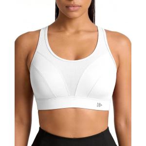 image:imageYvette High Impact Sports Bra for Women Adjustable Workout Soft Support Bra for Running Yoga Pilates Lounge amp GymWhite