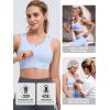 image:imageYvette Front Closure High Support Sports Bras for Women Double Straps Plus Size Sports Bra with Sewn in PadsBlue
