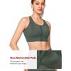 image:imageYvette Front Closure Sports Bras for Women High Support Bust Supportive Sports Bra High Impact for RunningDark Green