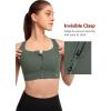 image:imageYvette Front Closure Sports Bras for Women High Support Bust Supportive Sports Bra High Impact for RunningDark Green