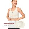 image:imageYvette Front Closure Sports Bras for Women High Support Bust Supportive Sports Bra High Impact for RunningIvory