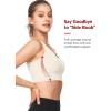 image:imageYvette Front Closure Sports Bras for Women High Support Bust Supportive Sports Bra High Impact for RunningIvory