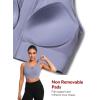 image:imageYvette Front Closure Sports Bras for Women High Support Bust Supportive Sports Bra High Impact for RunningLight Purple