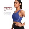 image:imageYvette Front Closure Sports Bras for Women High Support Bust Supportive Sports Bra High Impact for RunningRoyal Blue