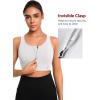 image:imageYvette Front Closure Sports Bras for Women High Support Bust Supportive Sports Bra High Impact for RunningWhite